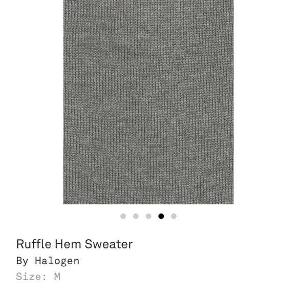 Halogen Cashmere-blend Ruffle Hem Sweater - Picture 4 of 6